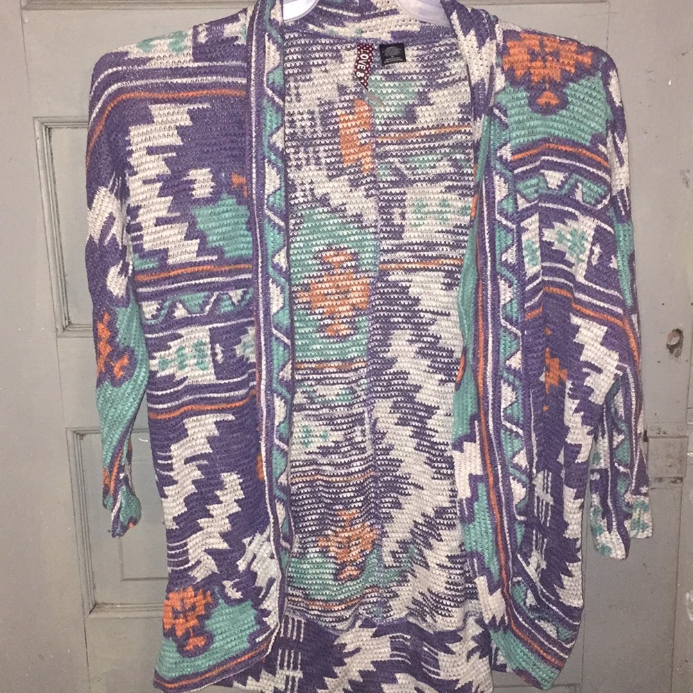 Aztec printed cardigan
